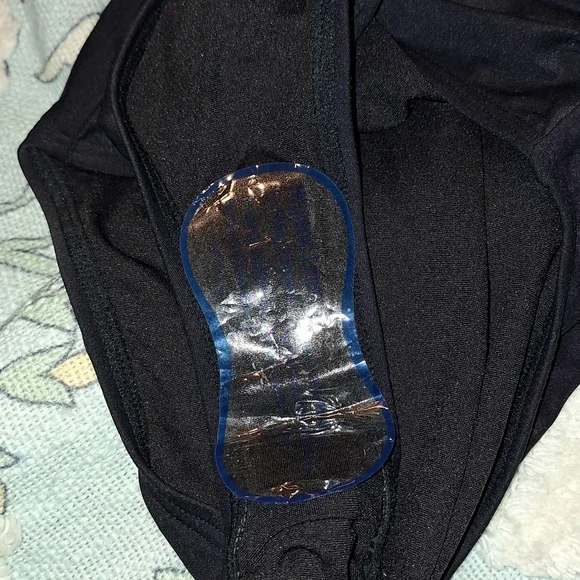 Calvin Klein One piece women's bathing suit high cut leg size 10 black NWT - Picture 7 of 7